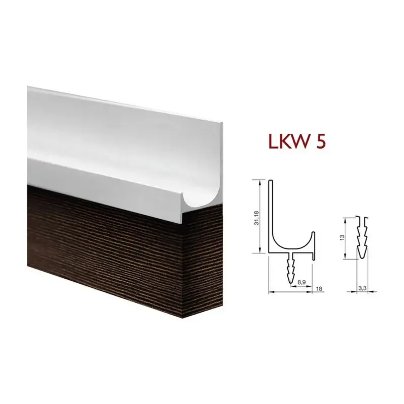 Listwa krawędziowa LKW5, 5,5 mb, aluminium Bestseller