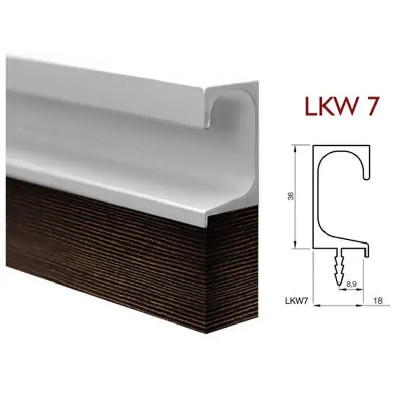 Łatwy zwrot Listwa krawędziowa LKW7, 5,5mb, aluminium