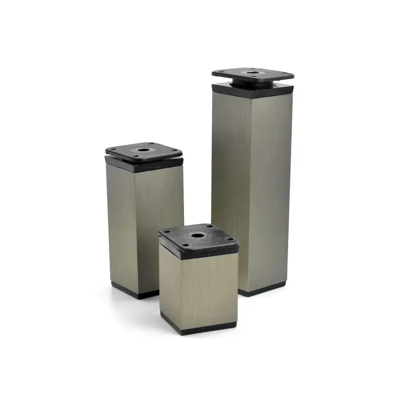 Nóżka kwadratowa, regulowana, inox, H-100 mm Premium