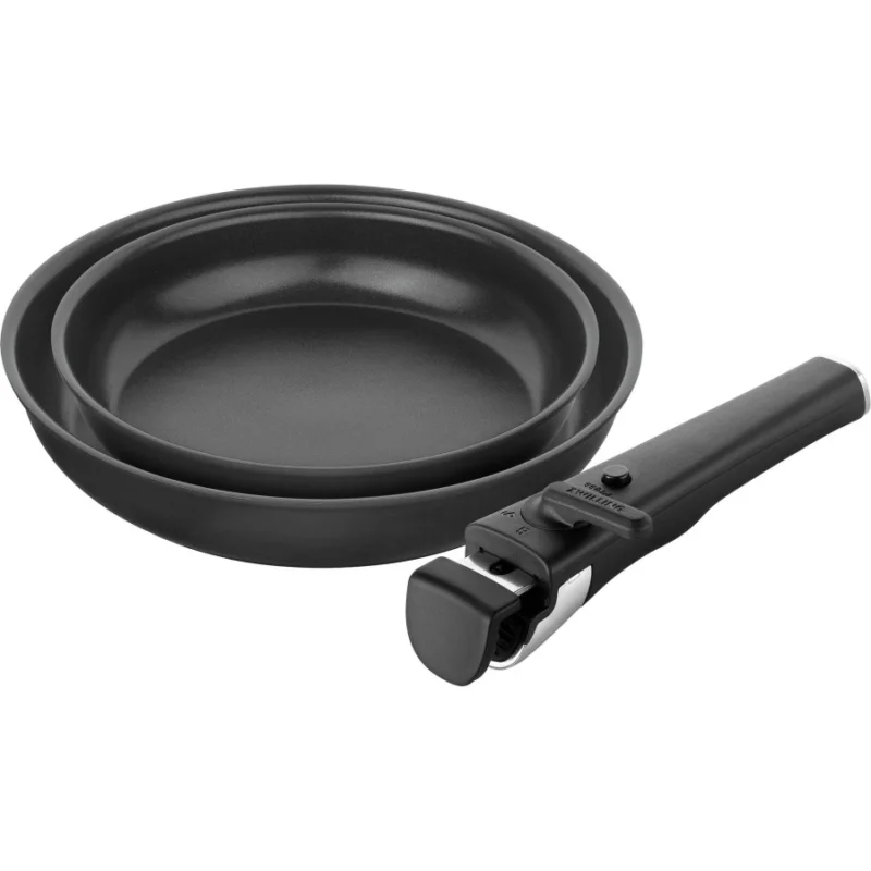 ZWILLING UNLOCK Zestaw 2 patelni ceramicznych + uchwyt - czarny Nowość