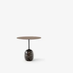 Wyprzedaż &Tradition stolik LATO LN9 Lacquered Walnut w. Emparador marble 40 x 50 cm