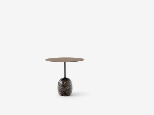 Wyprzedaż &Tradition stolik LATO LN9 Lacquered Walnut w. Emparador marble 40 x 50 cm